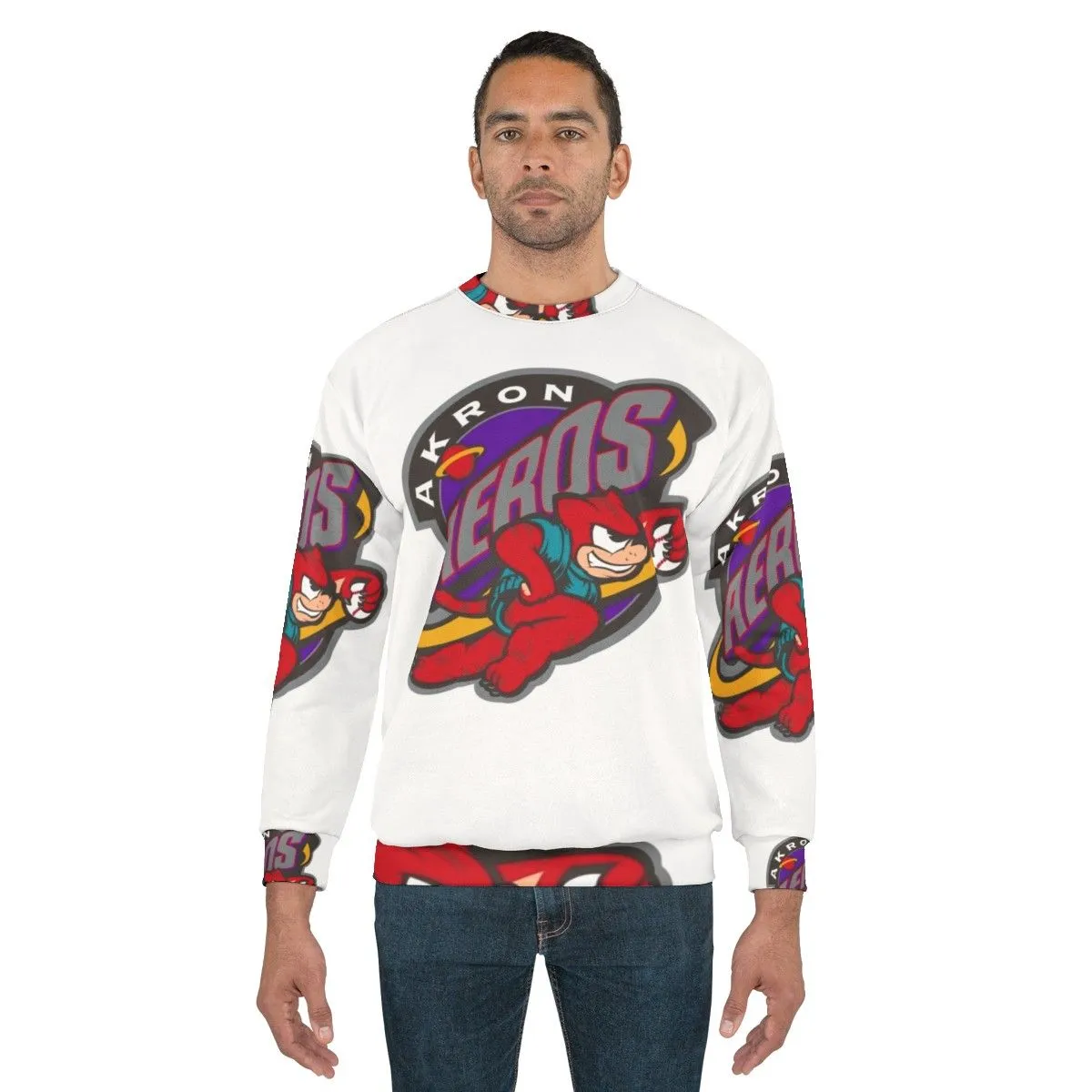 Akron Aeros Baseball Team Sweatshirt with Logo