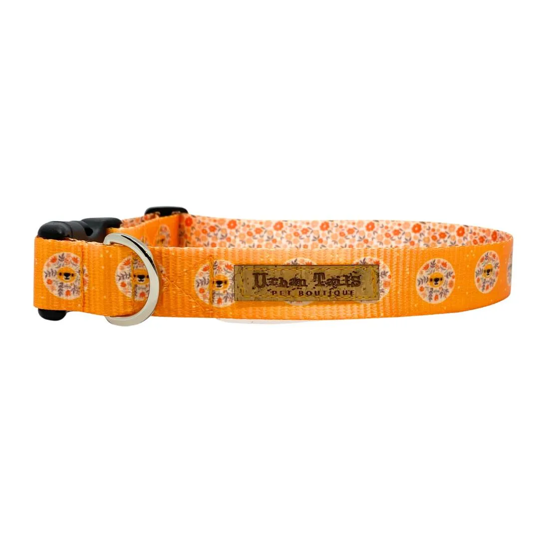 Blooming Lions Dog Collar
