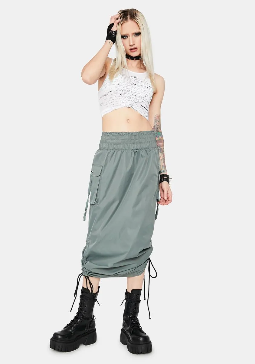 Company Needed Cargo Midi Skirt