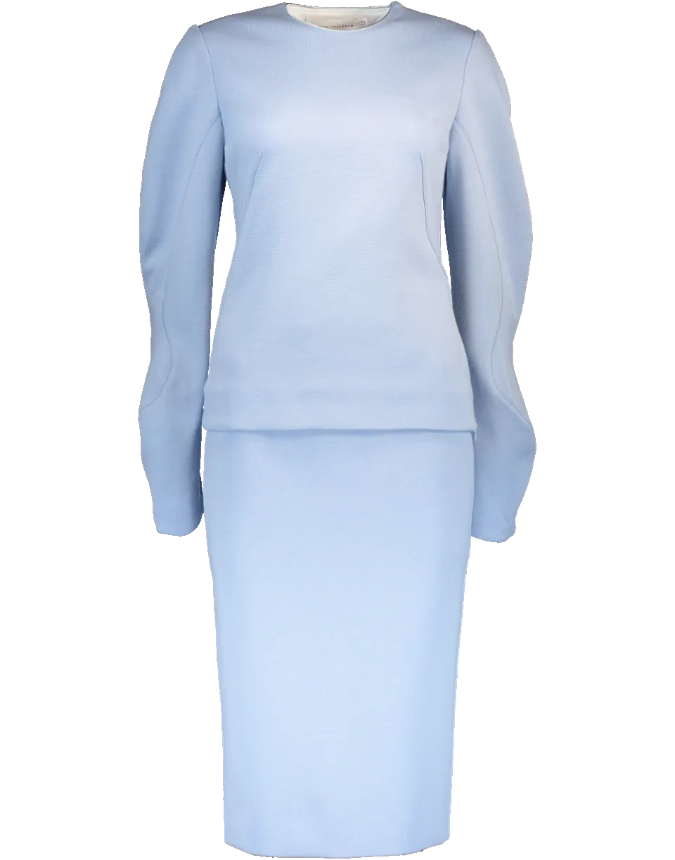 Drape Top With Pencil Skirt