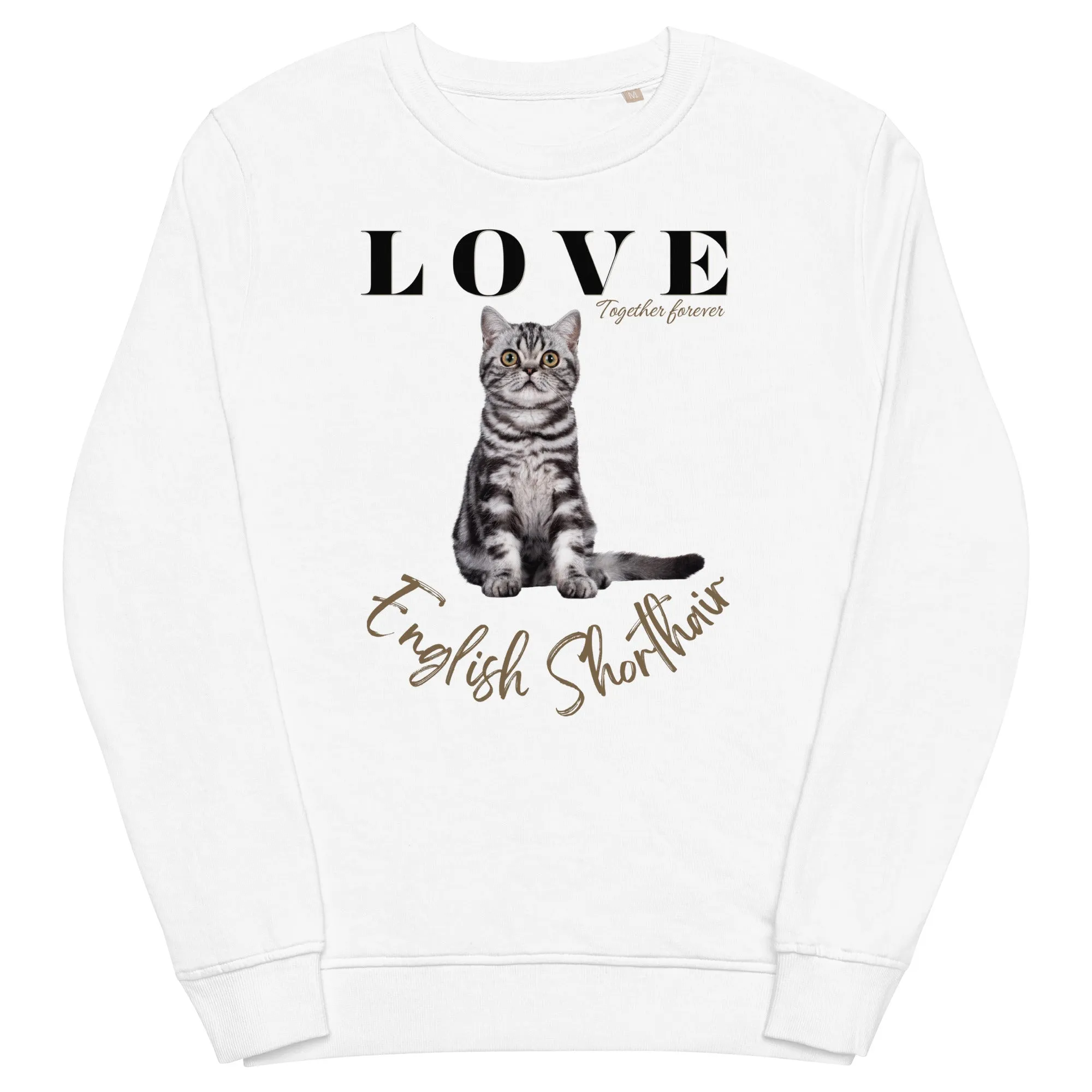 English Shorthair, Unisex organic sweatshirt