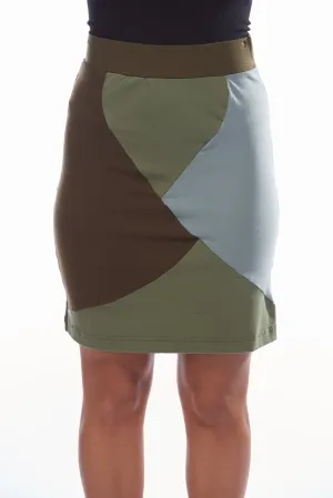 Green-Blue Mosaic Skirt