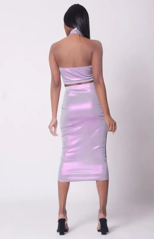 Halter Neck Skirt Set