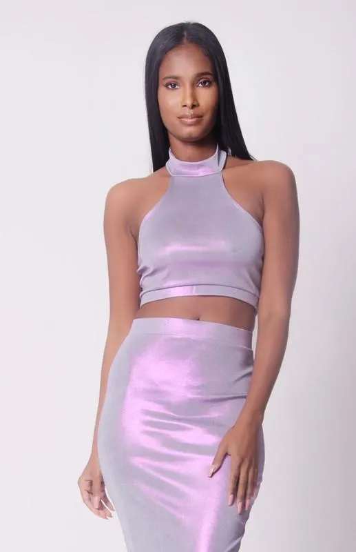 Halter Neck Skirt Set