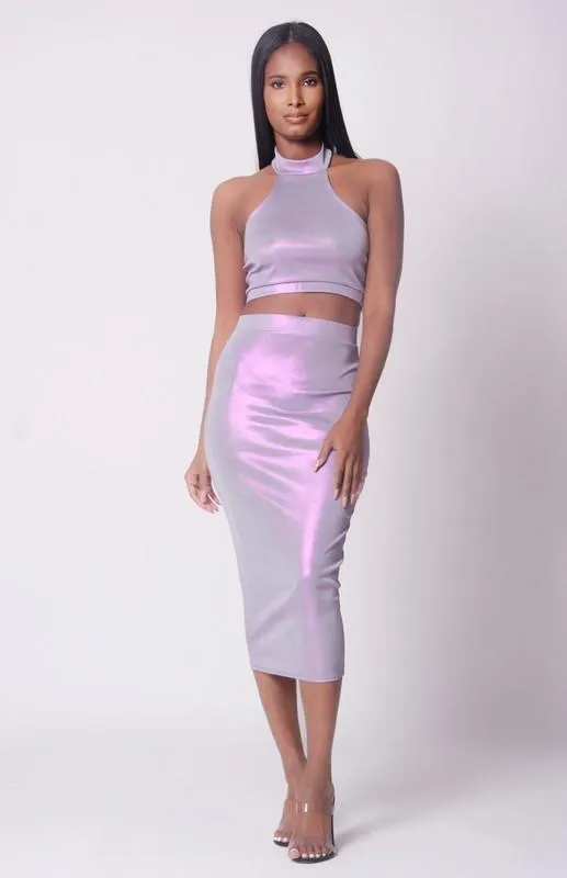 Halter Neck Skirt Set
