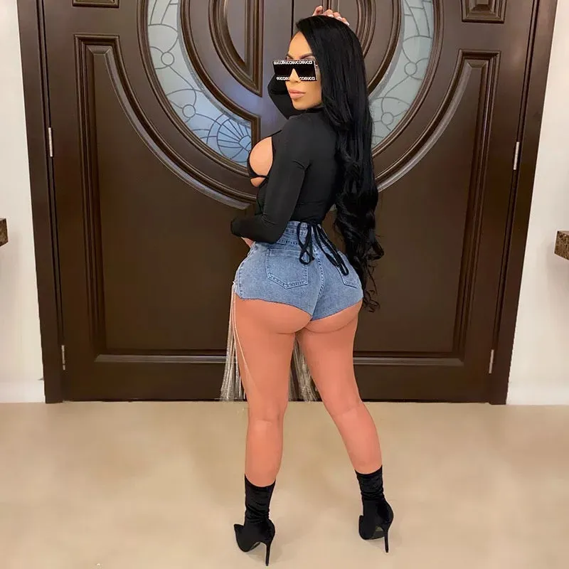 high cut long sleeve bodysuit