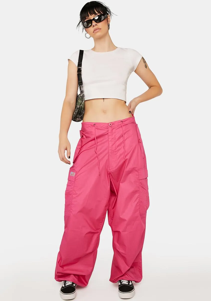 Hot Pink Classic Wind Pants