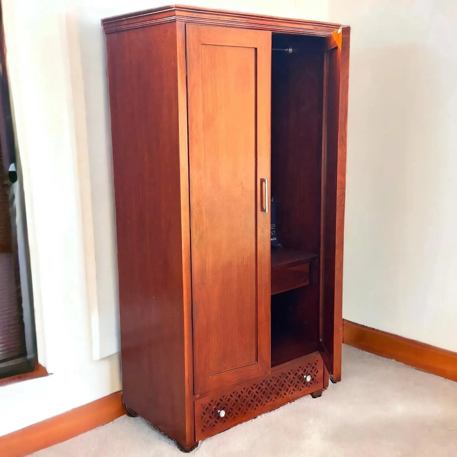 Madera Solid Teak Wood 2 Door Wardrobe