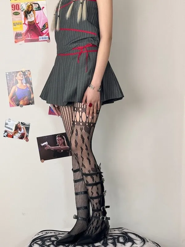 Niche asymmetric heart tights