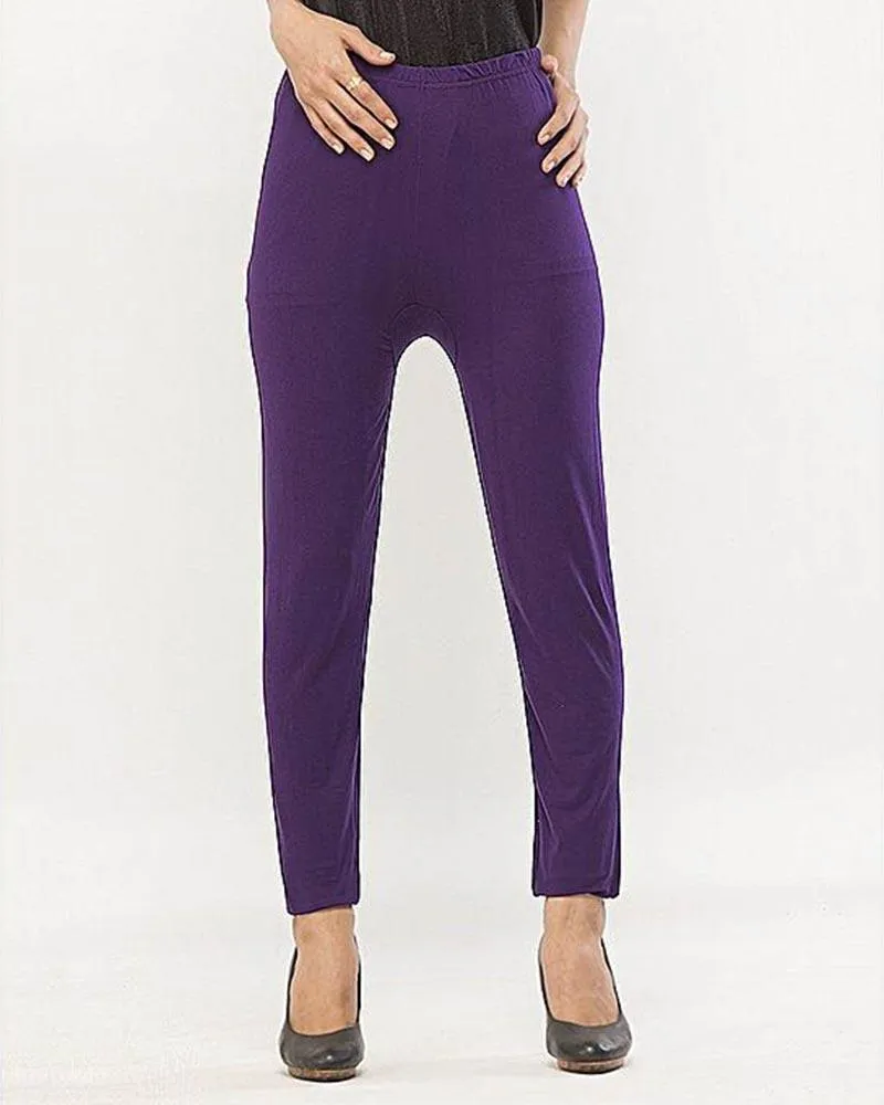 Plain Tights High Quality Fashion for Girls - ELS-8085-Purple