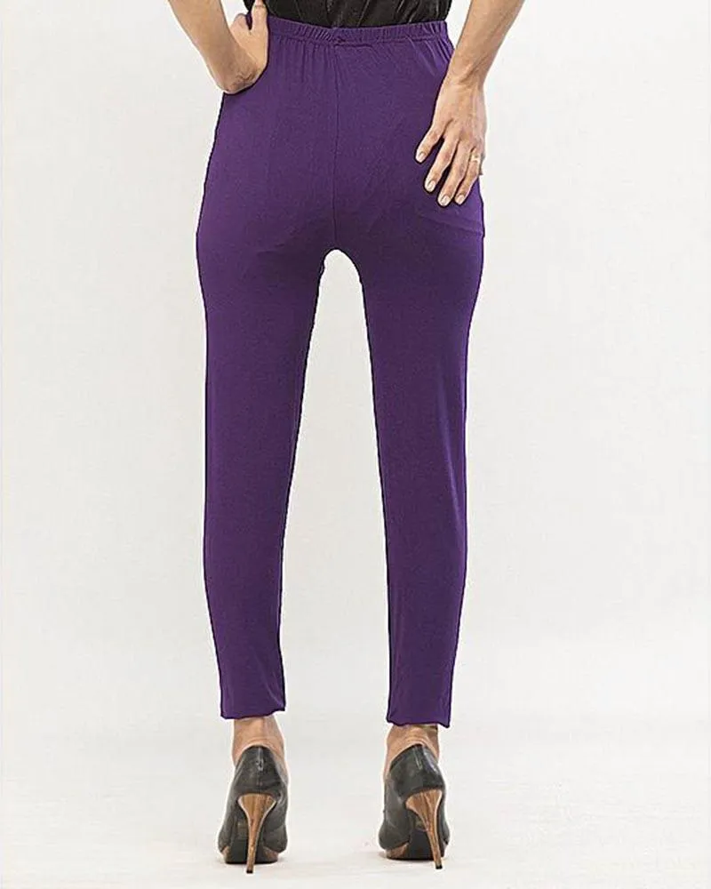 Plain Tights High Quality Fashion for Girls - ELS-8085-Purple