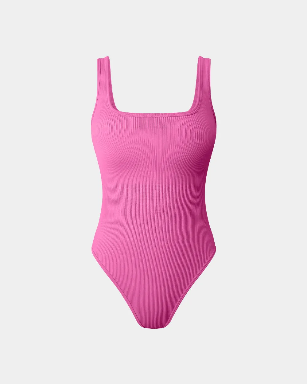 Ribbed Square Neck Sleeveless Tank Tops Bodysuits