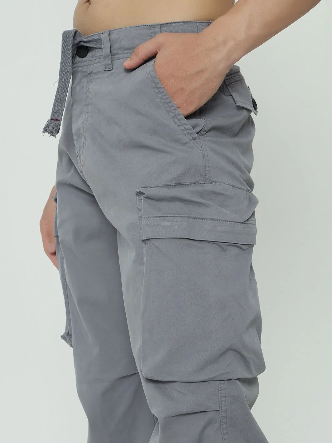 SAINTJONES -NEW STRAIGHT BOX POCKETS GREY CARGO