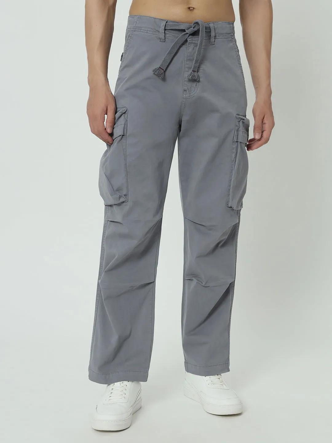 SAINTJONES -NEW STRAIGHT BOX POCKETS GREY CARGO