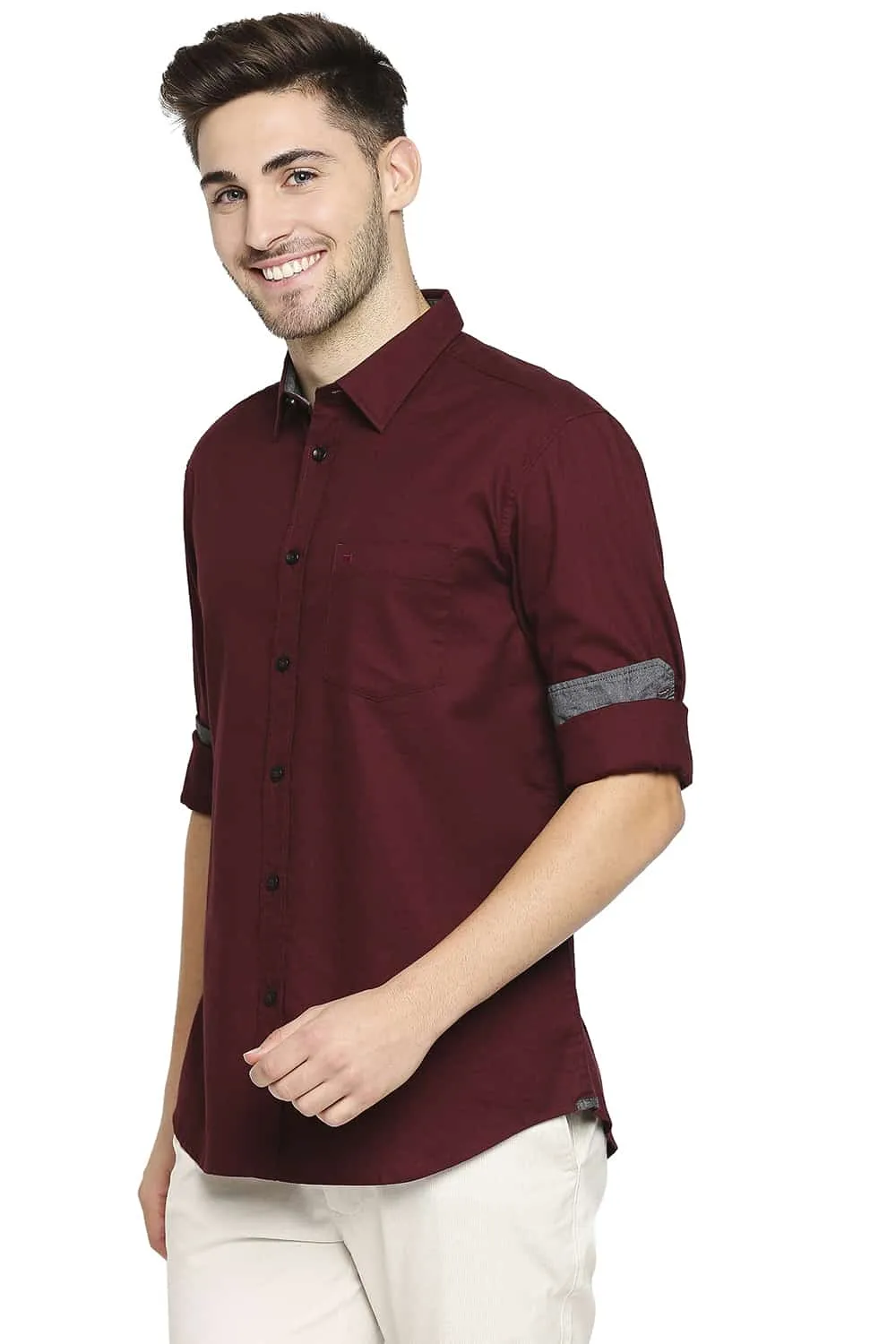 Slim Fit Crepe Shirt