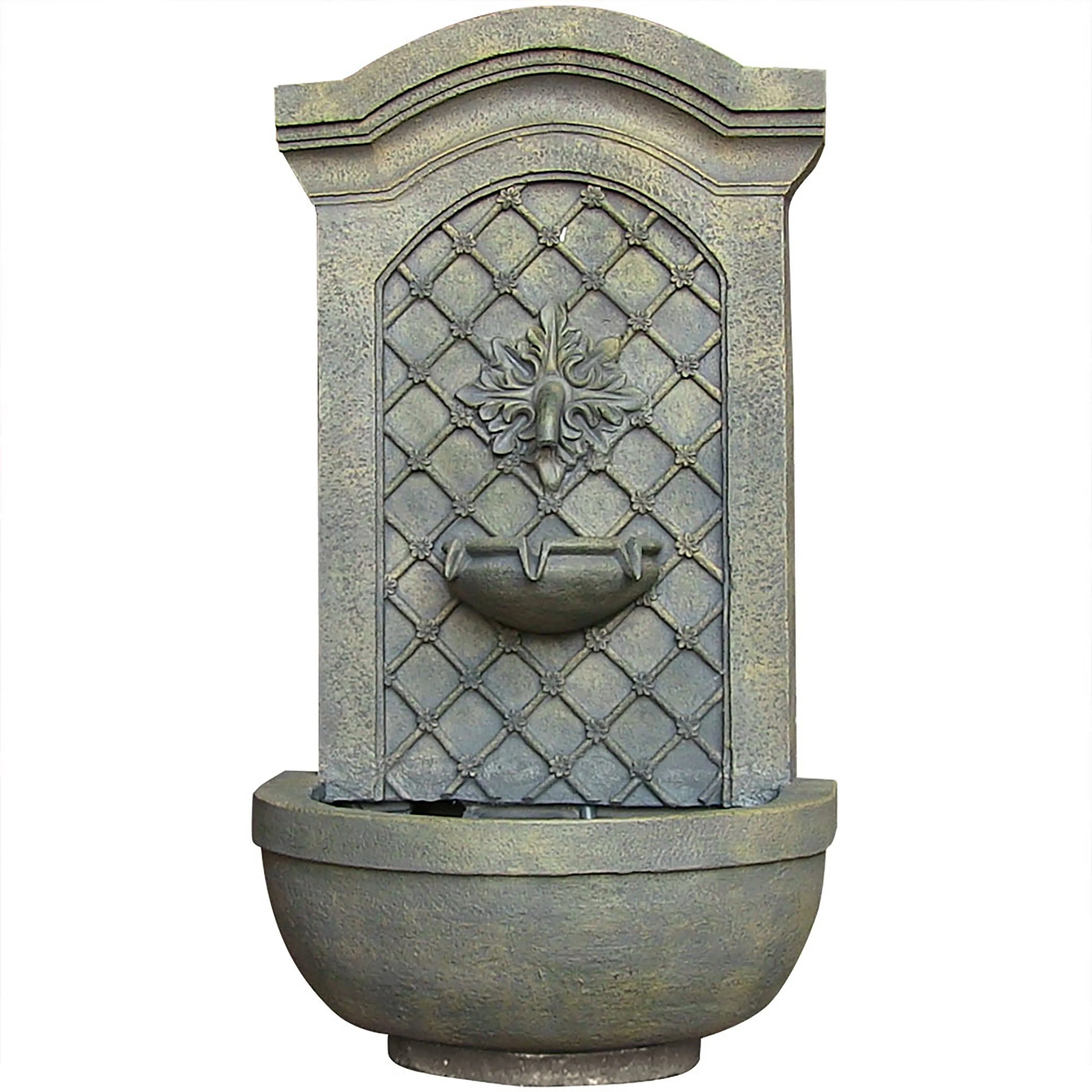 Sunnydaze Rosette Solar Wall Fountain with Battery Backup