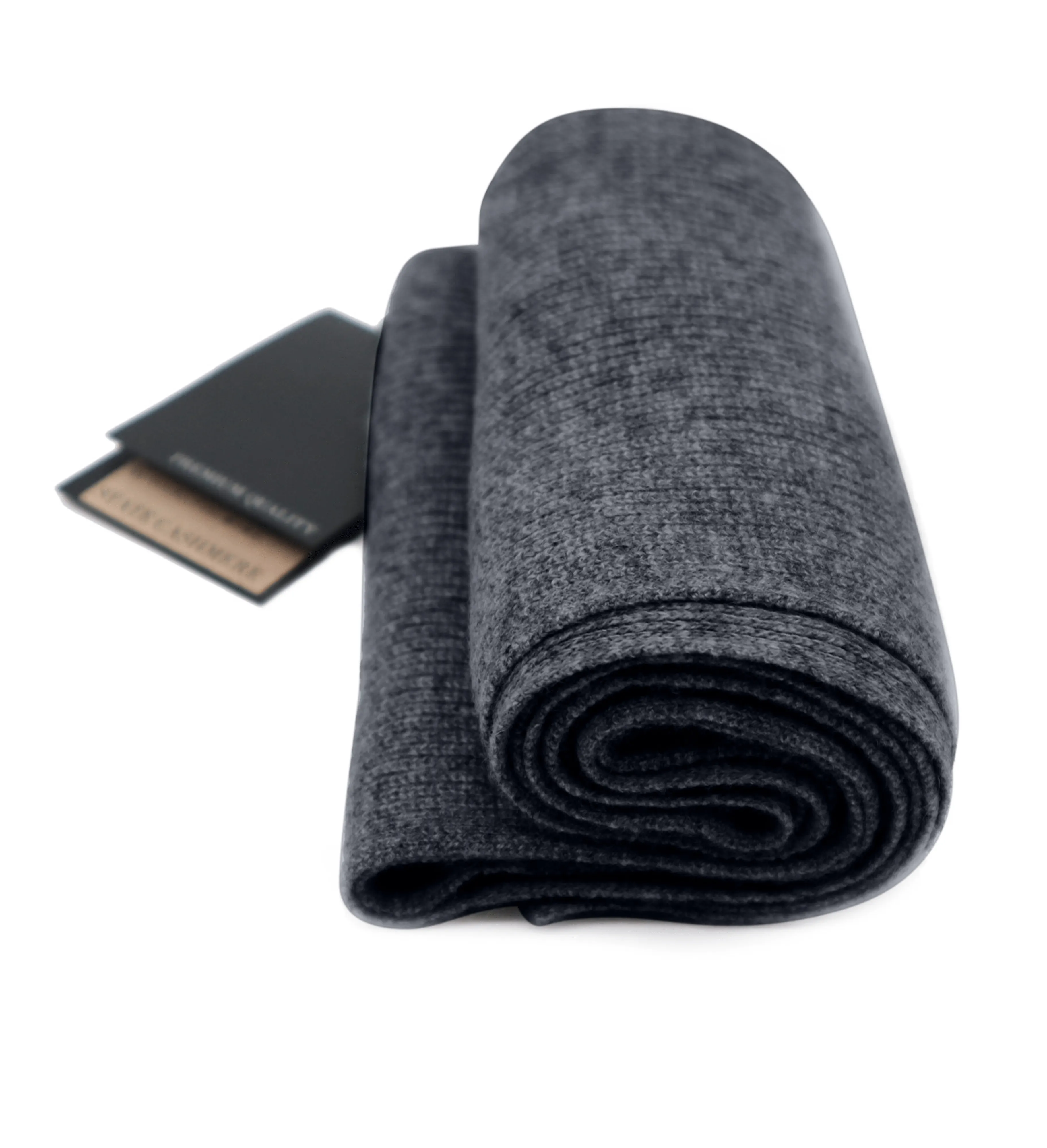 The Unisex Cashmere Ribbed Solid Color Scarf
