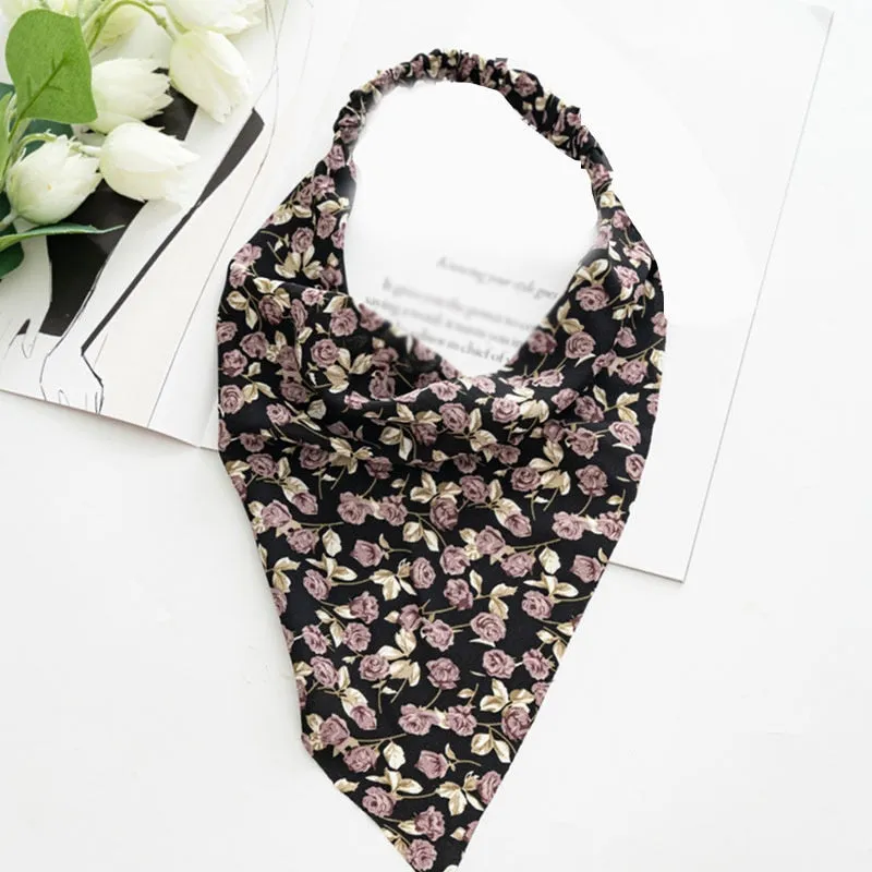 Triangle Printed Bohemian Headbands Hair Scarf Without Clips and Elastic