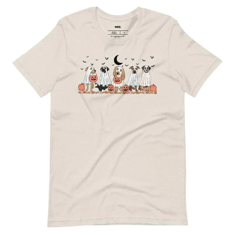 Trick Or Treat Ghost Dogs Graphic Tee