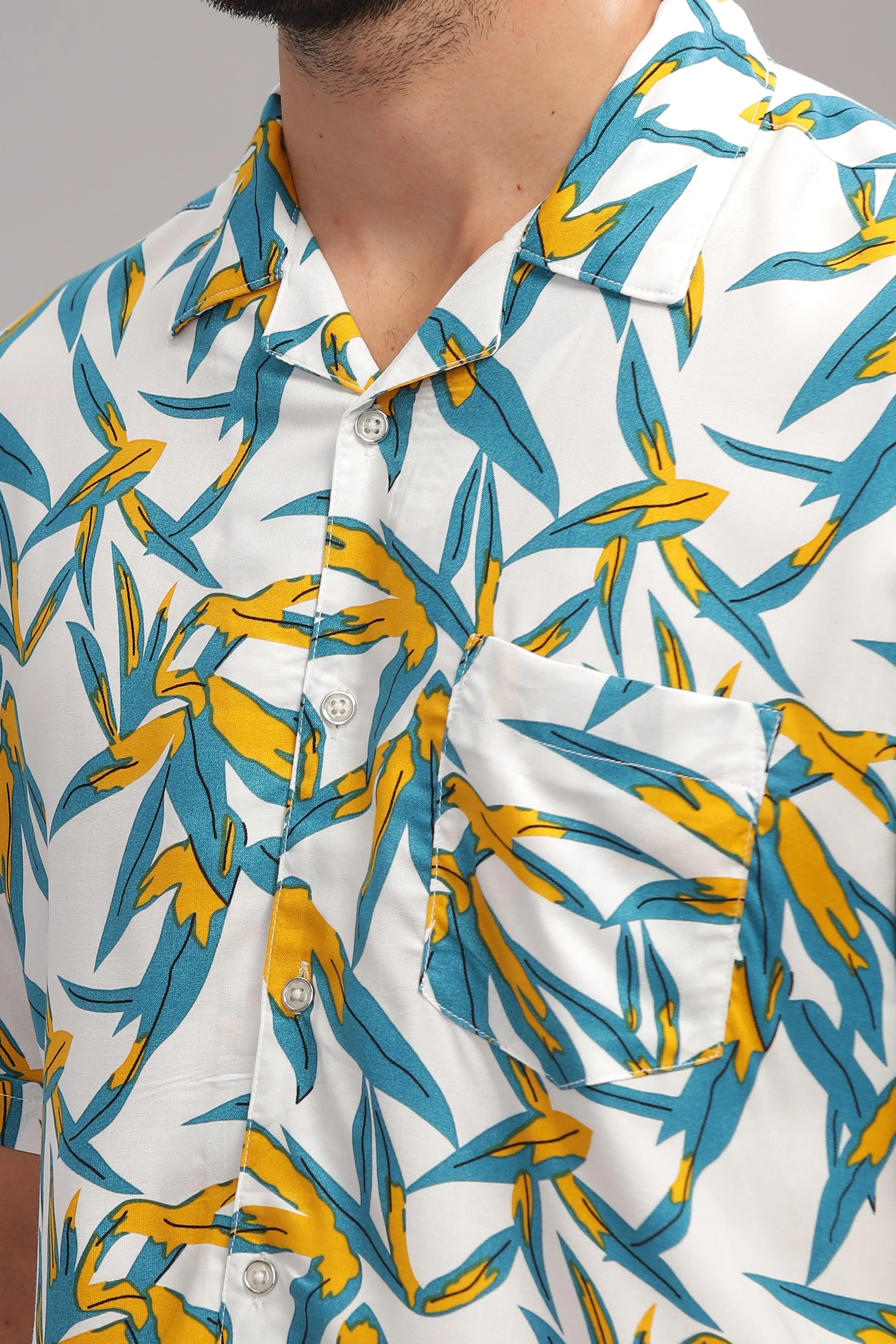 Tropicool Breeze Printed Half Sleeves Cuban Collar Shirt